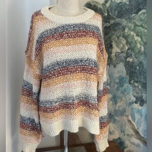 Madewell Baez Sweater in Earth Tones
